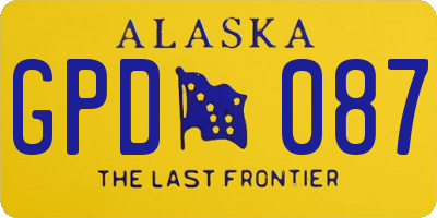 AK license plate GPD087