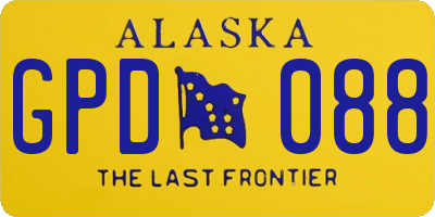 AK license plate GPD088