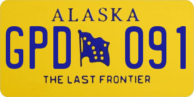 AK license plate GPD091