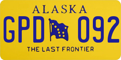 AK license plate GPD092