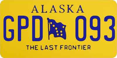 AK license plate GPD093