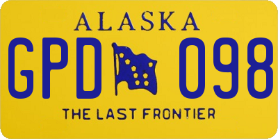 AK license plate GPD098