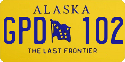 AK license plate GPD102