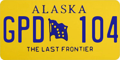 AK license plate GPD104