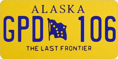 AK license plate GPD106