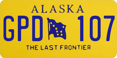 AK license plate GPD107