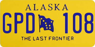 AK license plate GPD108