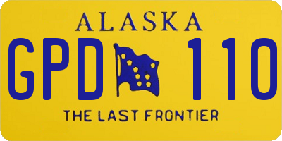AK license plate GPD110
