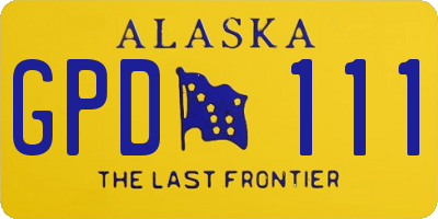 AK license plate GPD111