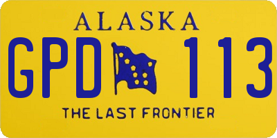 AK license plate GPD113