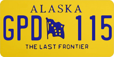 AK license plate GPD115