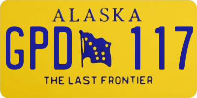 AK license plate GPD117