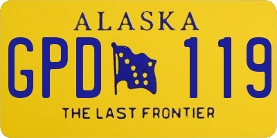 AK license plate GPD119