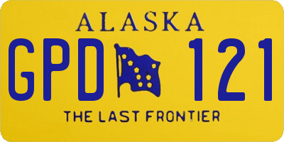 AK license plate GPD121