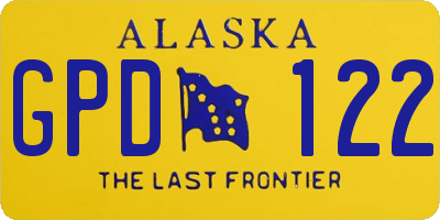 AK license plate GPD122