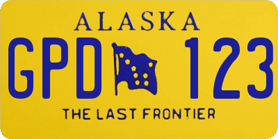 AK license plate GPD123