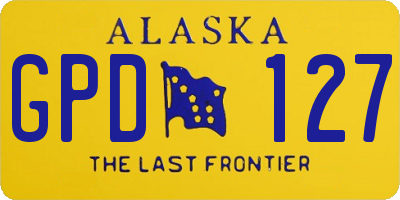 AK license plate GPD127