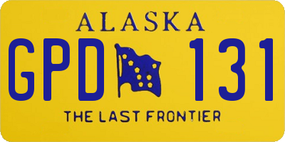 AK license plate GPD131