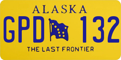 AK license plate GPD132