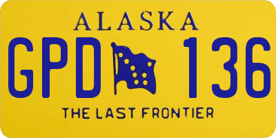 AK license plate GPD136
