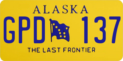 AK license plate GPD137