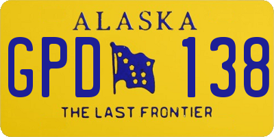 AK license plate GPD138