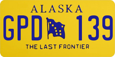 AK license plate GPD139