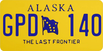 AK license plate GPD140