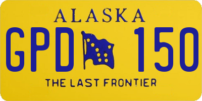 AK license plate GPD150
