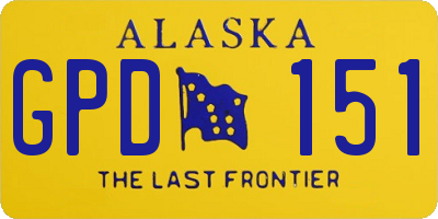 AK license plate GPD151