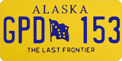 AK license plate GPD153