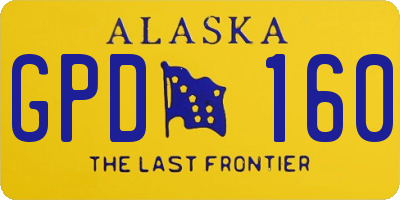 AK license plate GPD160