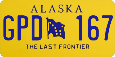 AK license plate GPD167