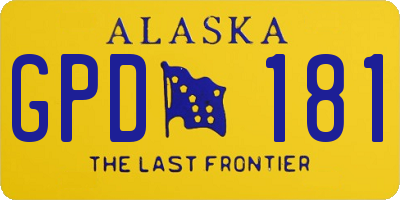 AK license plate GPD181