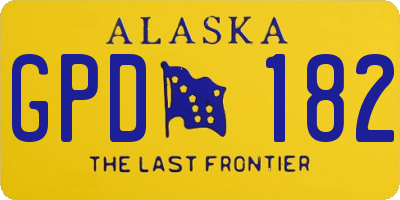 AK license plate GPD182