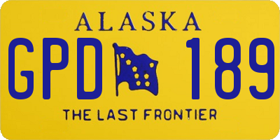 AK license plate GPD189