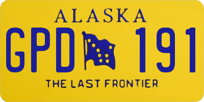 AK license plate GPD191