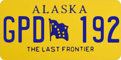AK license plate GPD192