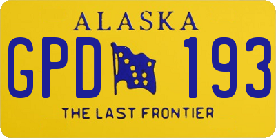 AK license plate GPD193