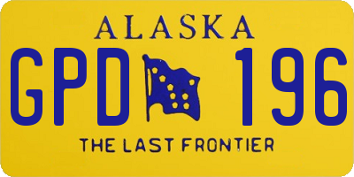 AK license plate GPD196