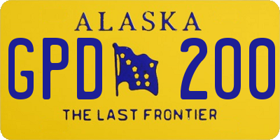 AK license plate GPD200