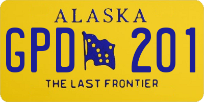 AK license plate GPD201