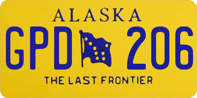 AK license plate GPD206
