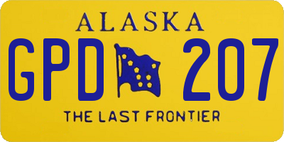 AK license plate GPD207