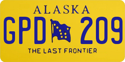 AK license plate GPD209