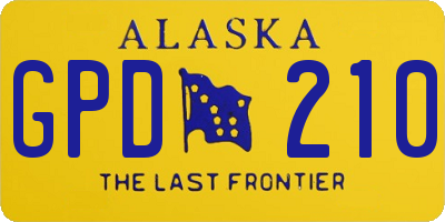 AK license plate GPD210