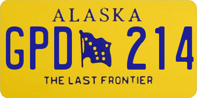 AK license plate GPD214