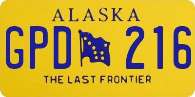 AK license plate GPD216