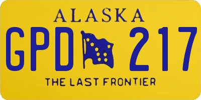 AK license plate GPD217