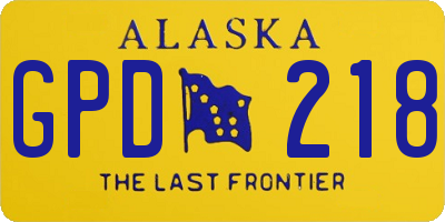 AK license plate GPD218